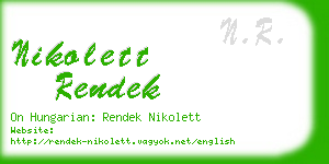 nikolett rendek business card